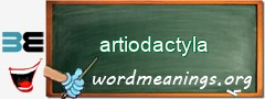 WordMeaning blackboard for artiodactyla